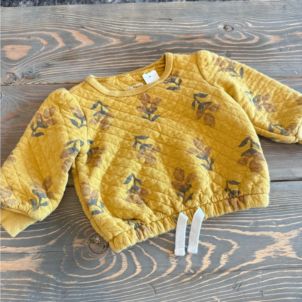 Carter’s Mustard Floral Kids Sweatshirt